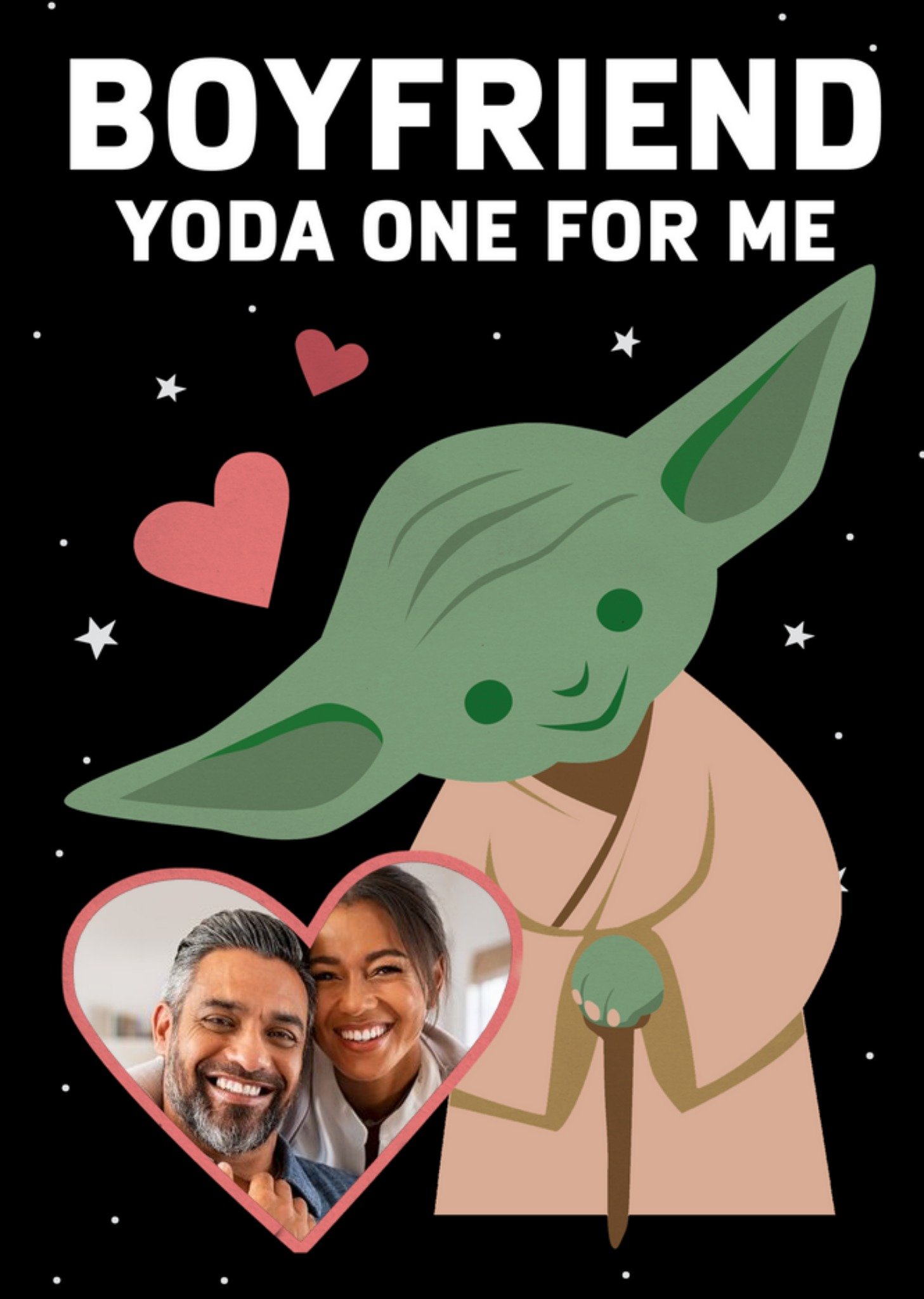 Disney Star Wars Cute Yoda One For Me Valentines Day Card, Large