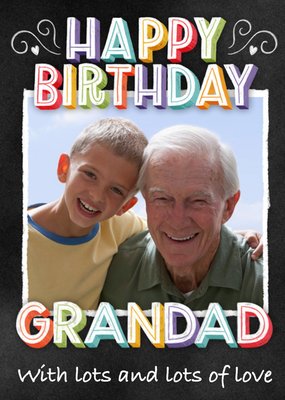 Photo Upload Happy Birthday Grandad Card