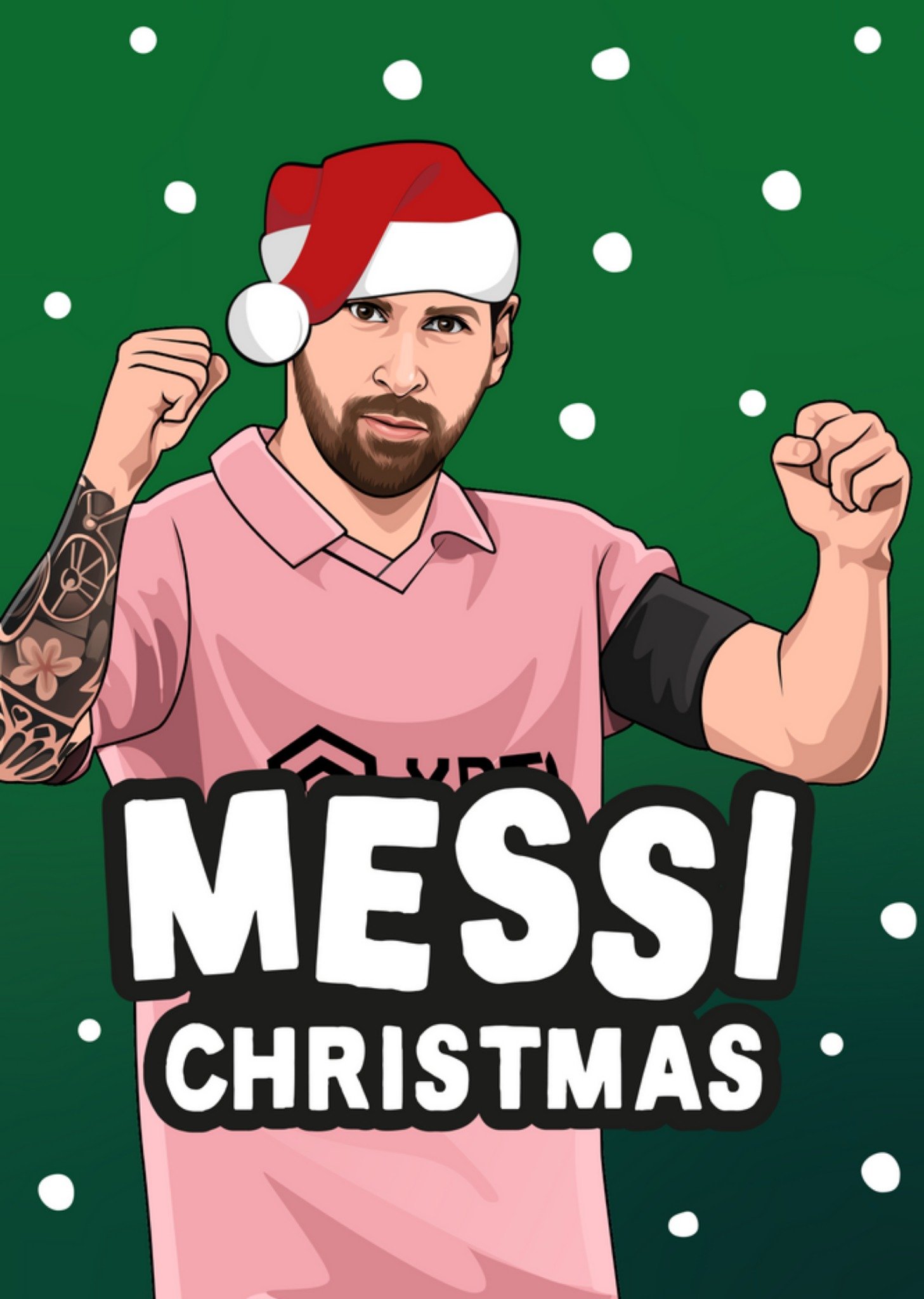 Moonpig Funny Topical Football Player Pun Merry Christmas Card Ecard