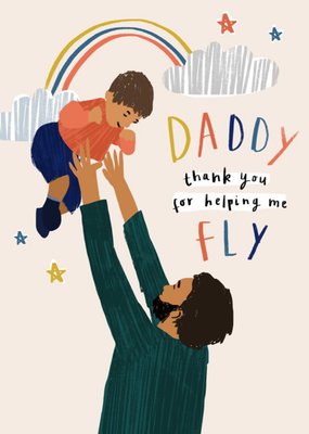 Illustrated Characters Thank you Daddy Father's Day Card