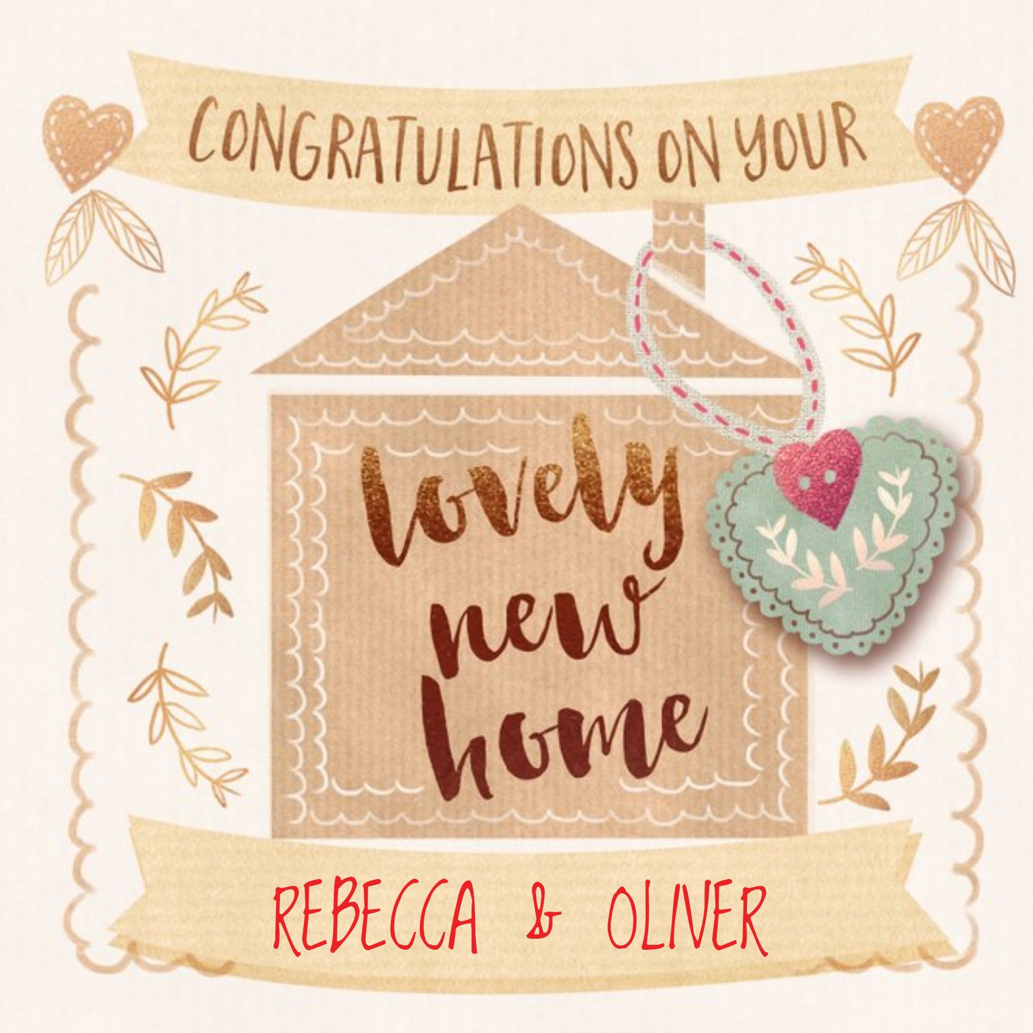 Catherine Worlsey Congratulations New Home Card, Square