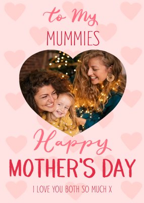 Okey Dokey Design Cute Mummies Heart Photo Mother's Day Card