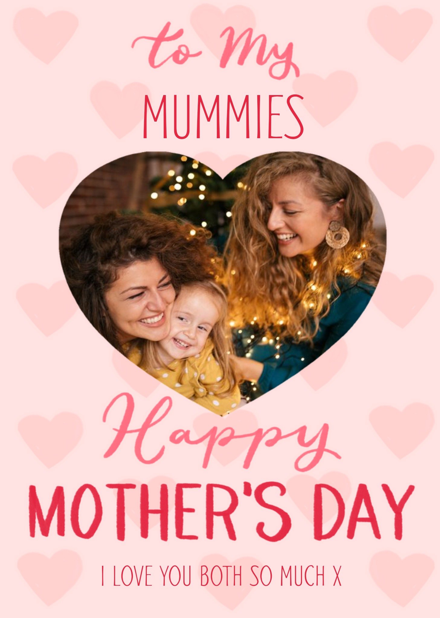 Okey Dokey Design Cute Mummies Heart Photo Mother's Day Card