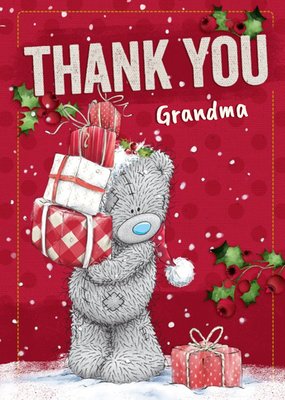 Me To You Tatty Teddy Personalised Christmas Thank You Card