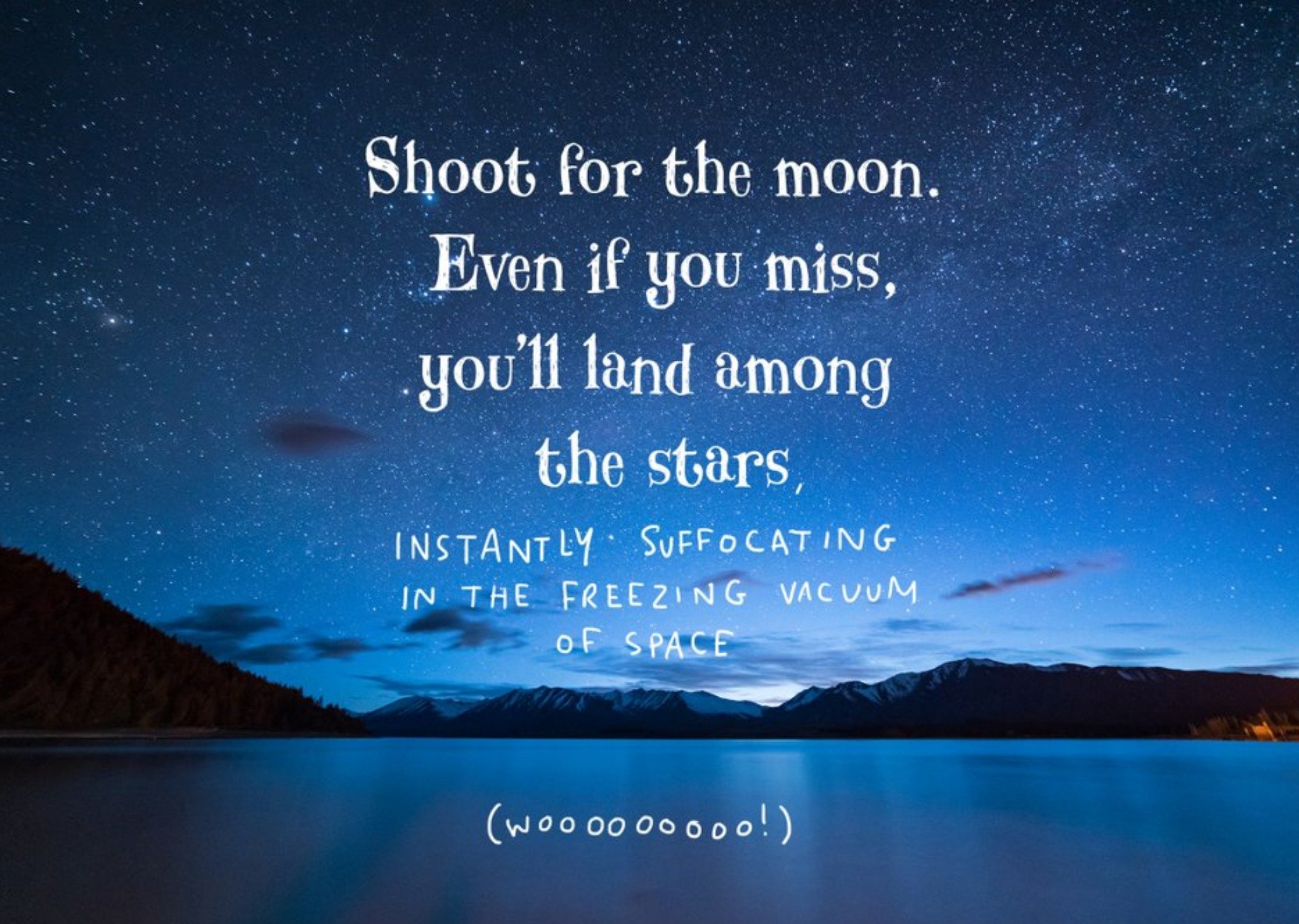 Positively Cynical Shoot For The Moon Card Ecard