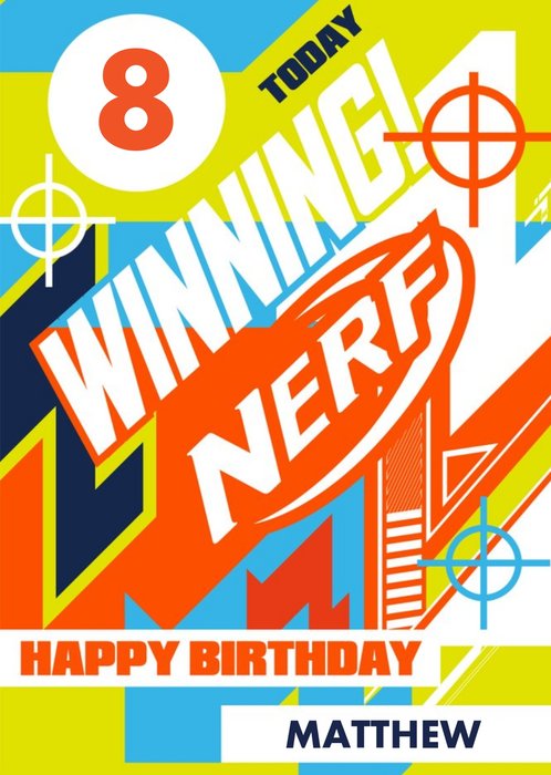Nerf Personalise Age Birthday Card