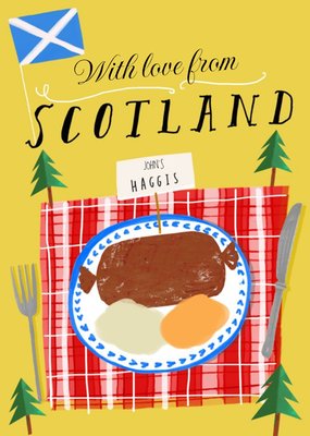 With Love From Scotland Personalised Haggis Card