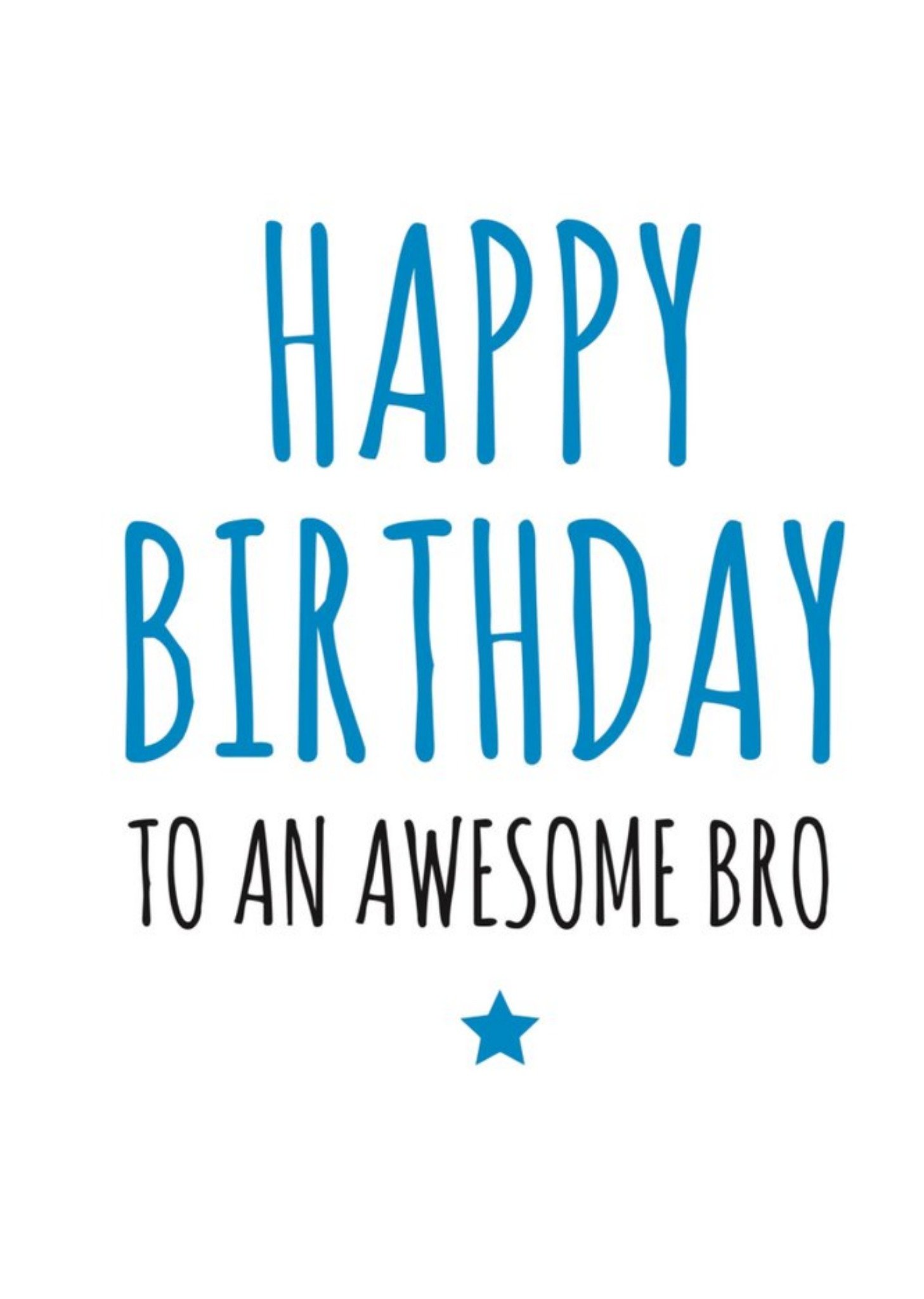 Banter King Typographical Happy Birthday To An Awesome Bro Card