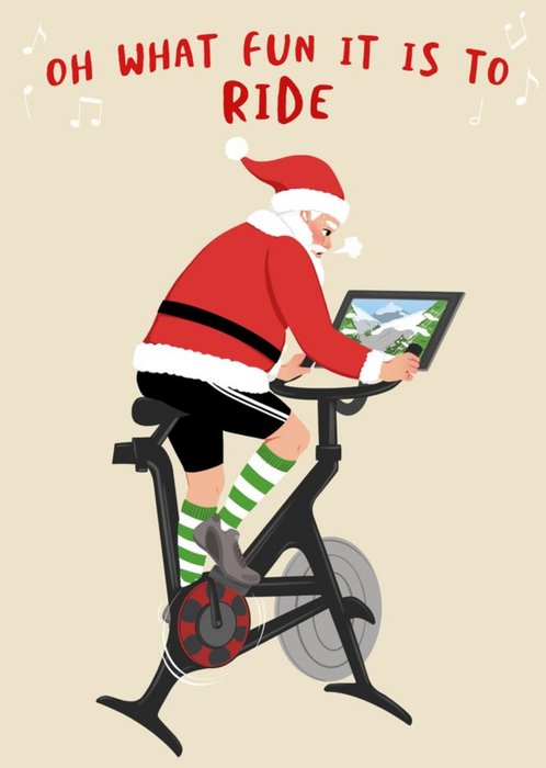 Funny Oh What Fun It Is To Ride Christmas Card