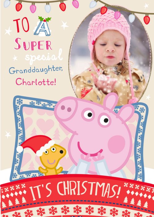 Peppa Pig Its Christmas Photo Upload Card