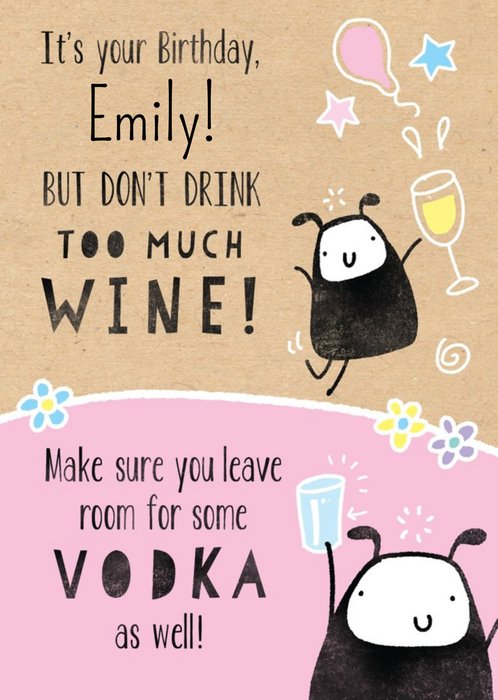Wine Birthday Card