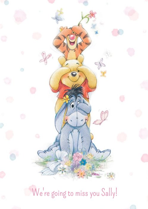 Disney Winnie The Pooh Tower Sorry You're Leaving Card