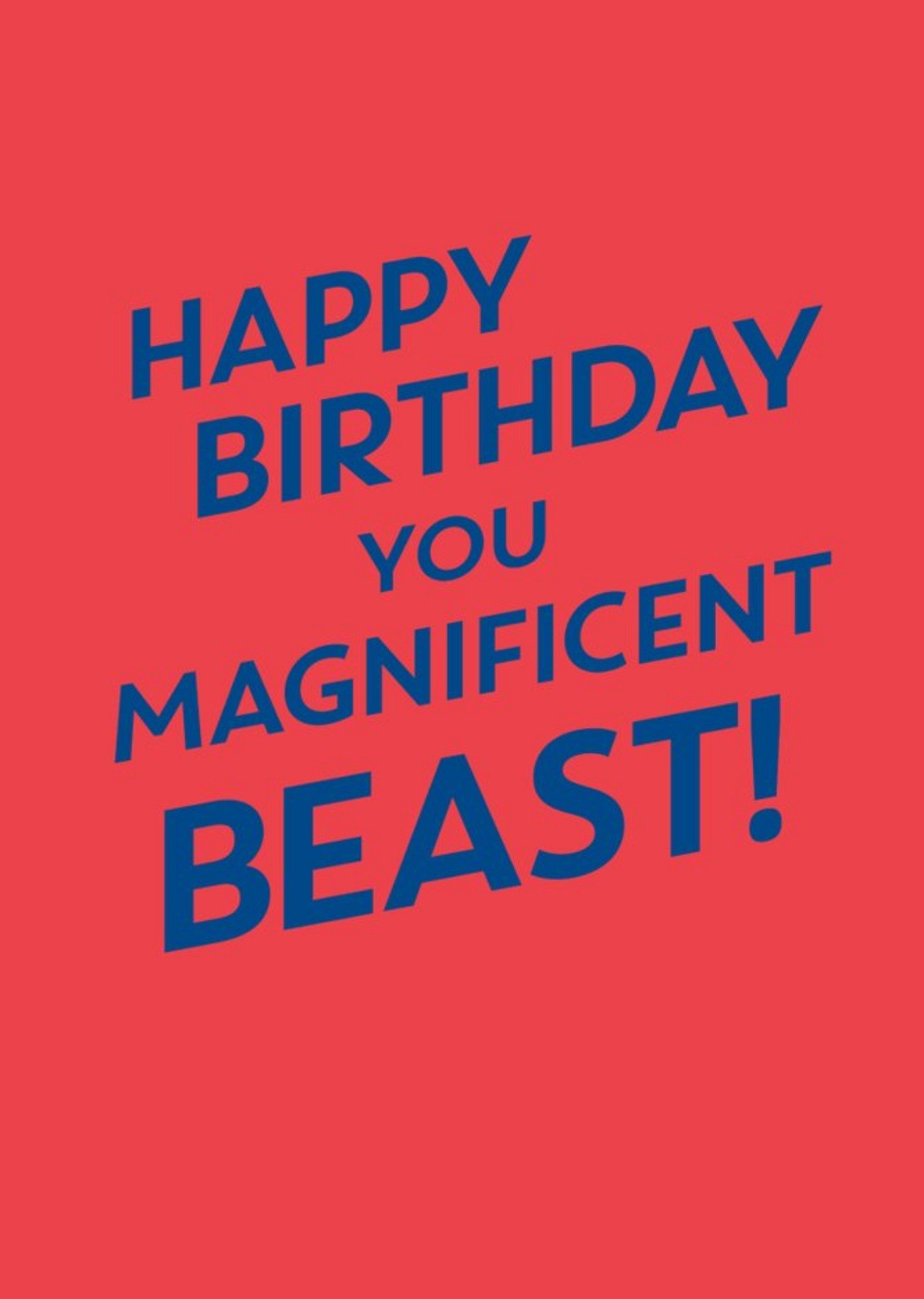 Moonpig Magnigicent Beast Birthday Card, Large