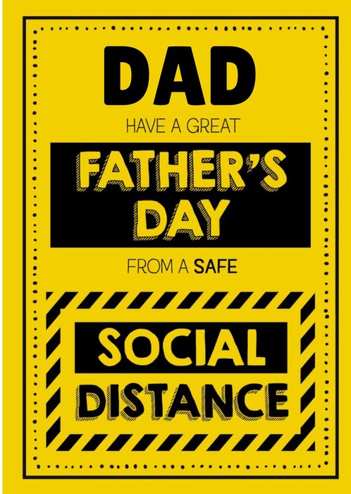 Jam and Toast Safe Social Distance Dad Father's Day Card