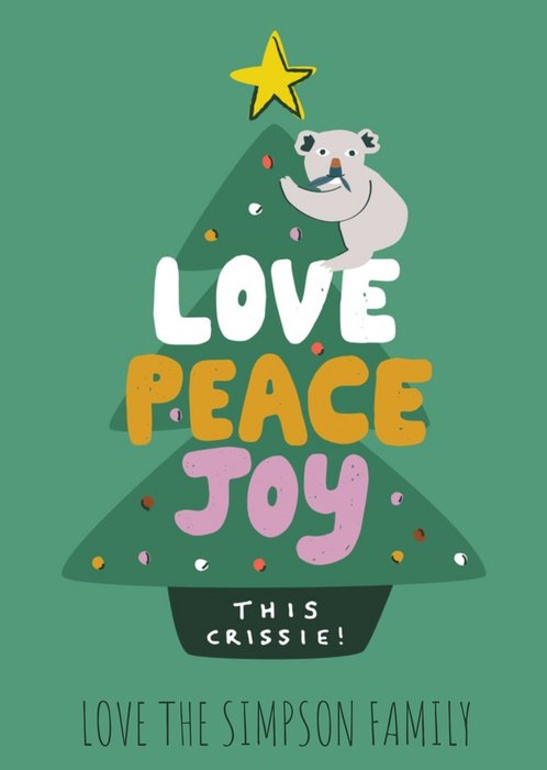 Beck Ng Christmas Tree Love Christmas Card
