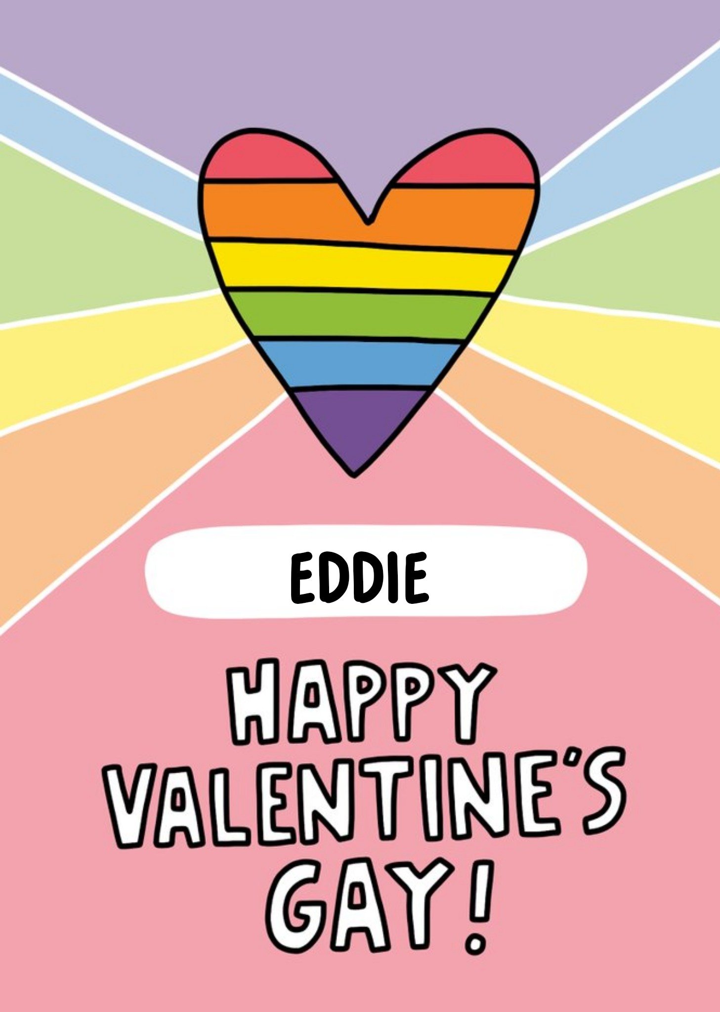 Love Hearts Angela Chick Rainbow Heart Cute LGBTQ+ Card Ecard
