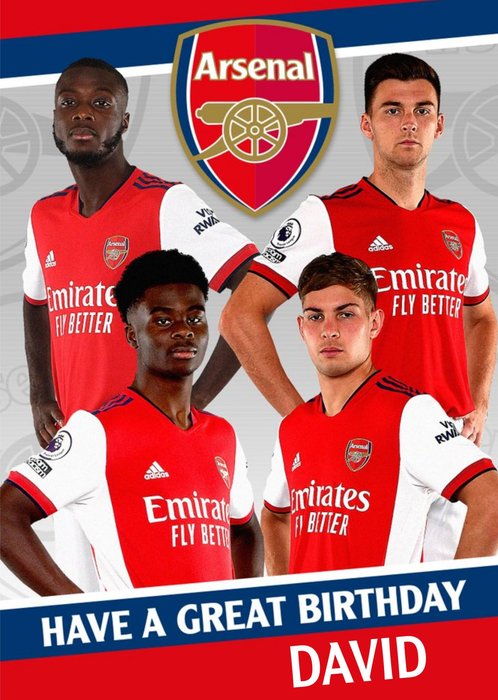 Arsenal FC Footballers Birthday Card