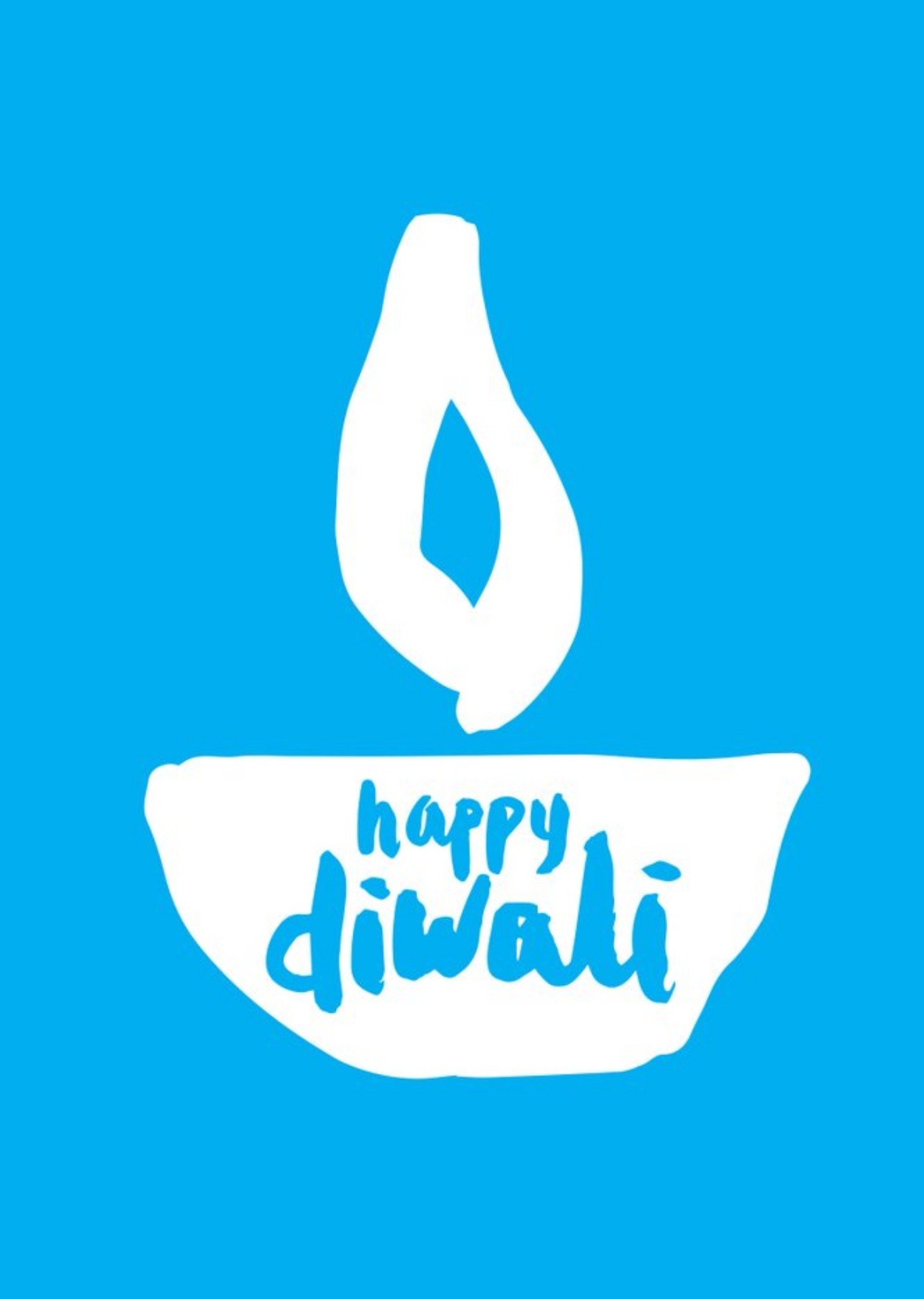 Moonpig Happy Diwali Simple Blue Card, Large