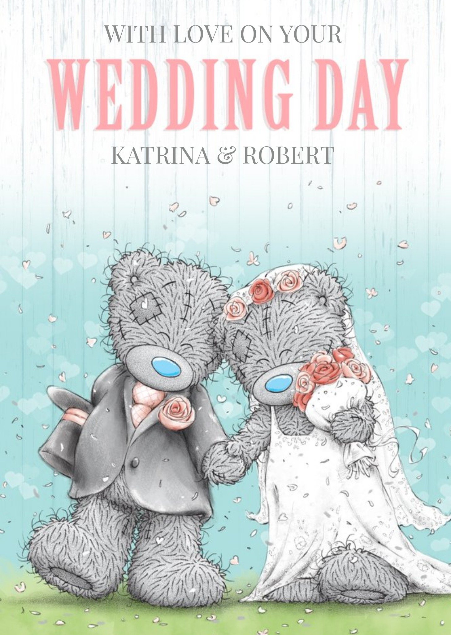 Me To You Tatty Teddy With Love On Your Wedding Day Card