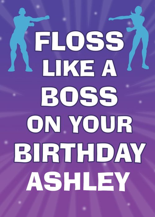 Gaming Floss Like A Boss On Your Birthday Card
