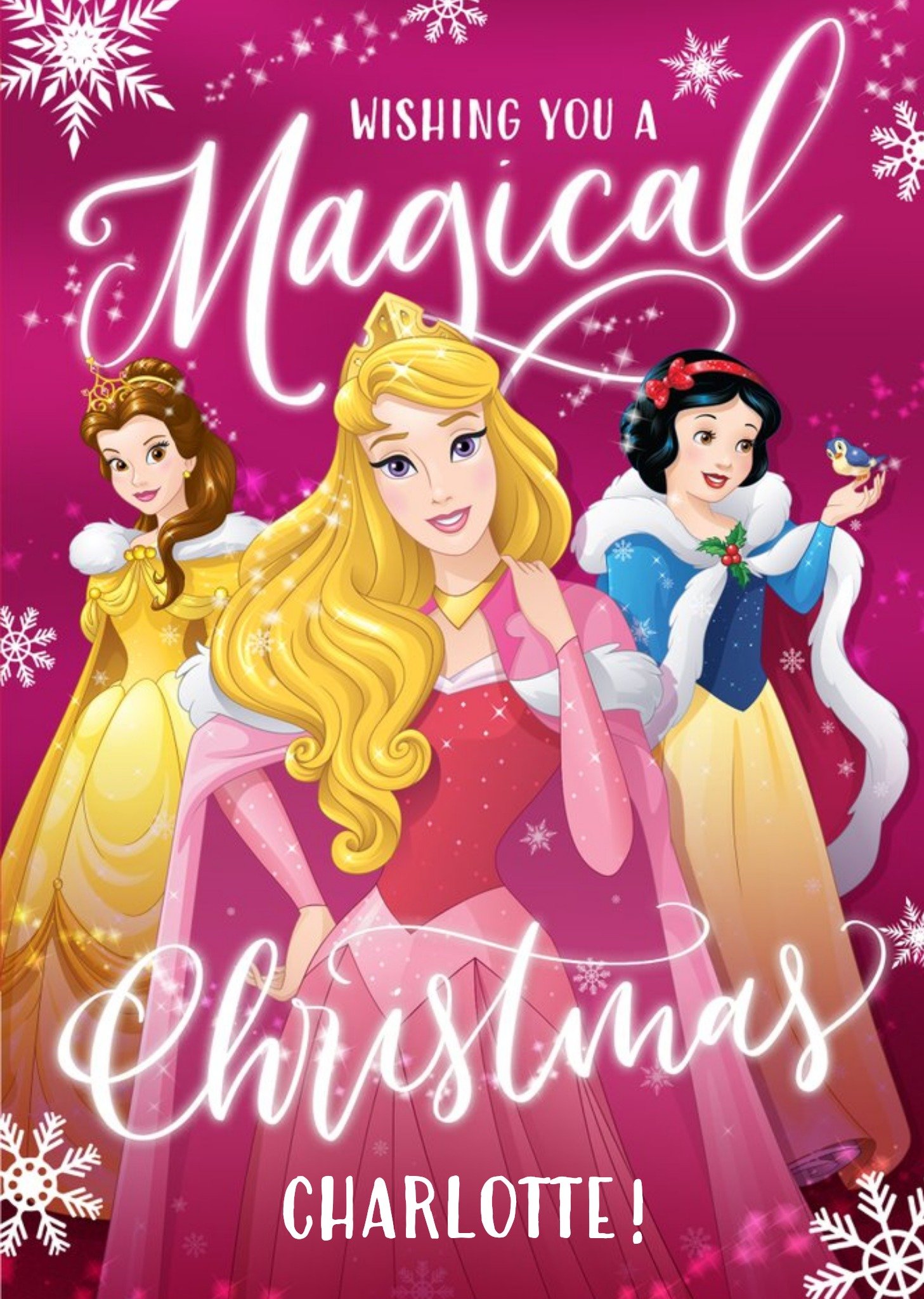 Disney Princess Magical Christmas Personalised Card Ecard