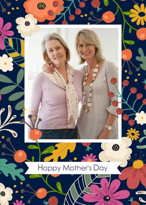 Multicoloured Flowers Happy Mother's Day Photo Card