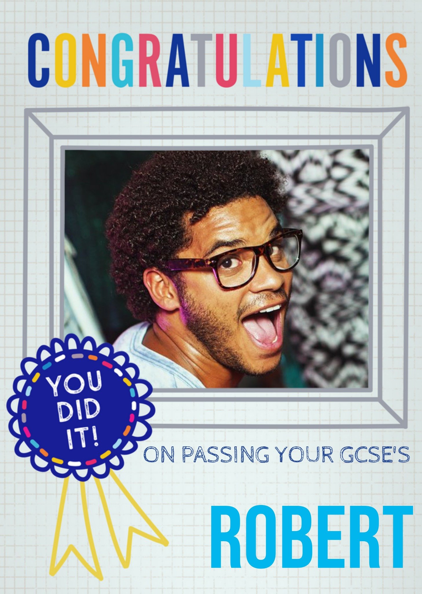 Photo Upload Congratulations On Passing Your Gcse's Card Ecard