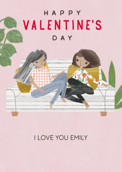 Pigment Hey Girl Character I Love You Valentines Day Card