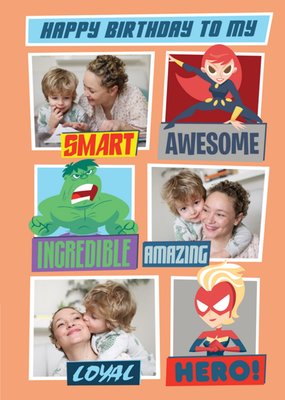 Marvel Comics Superheroes To a Loyal Hero Photo Upload  Card