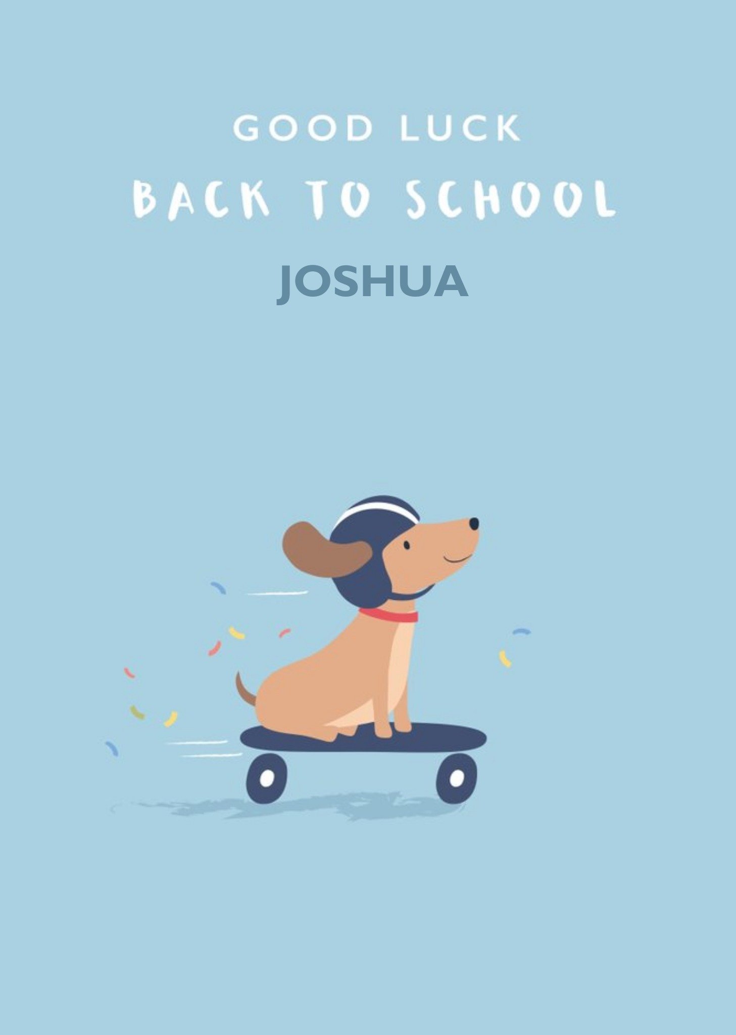 Klara Hawkins Cute Dog Good Luck Back To School Card Ecard