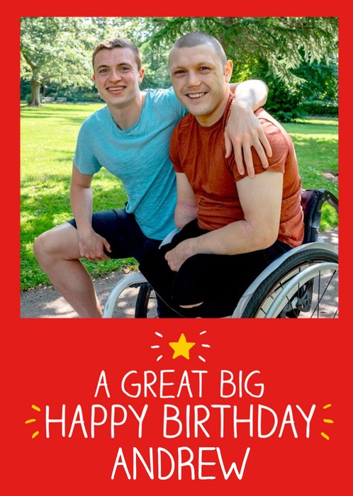 A Great Big Happy Birthday Personalised Photo Upload Happy Birthday Card