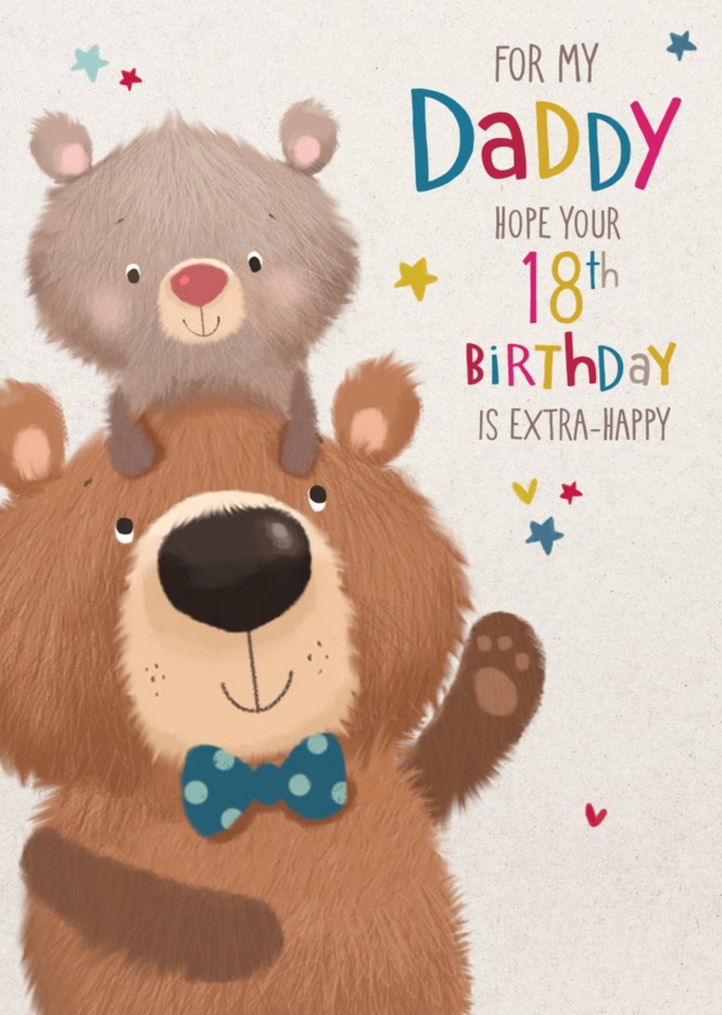 Guk Dad Bear 18th Birthday Card Ecard