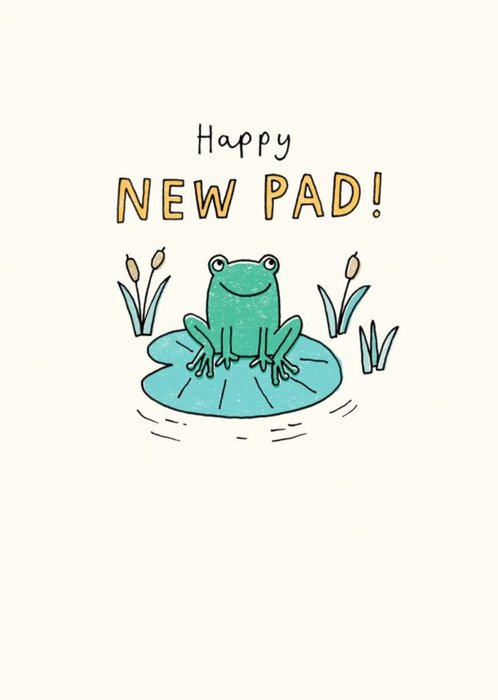 Illustrated Frog Happy New Pad Card