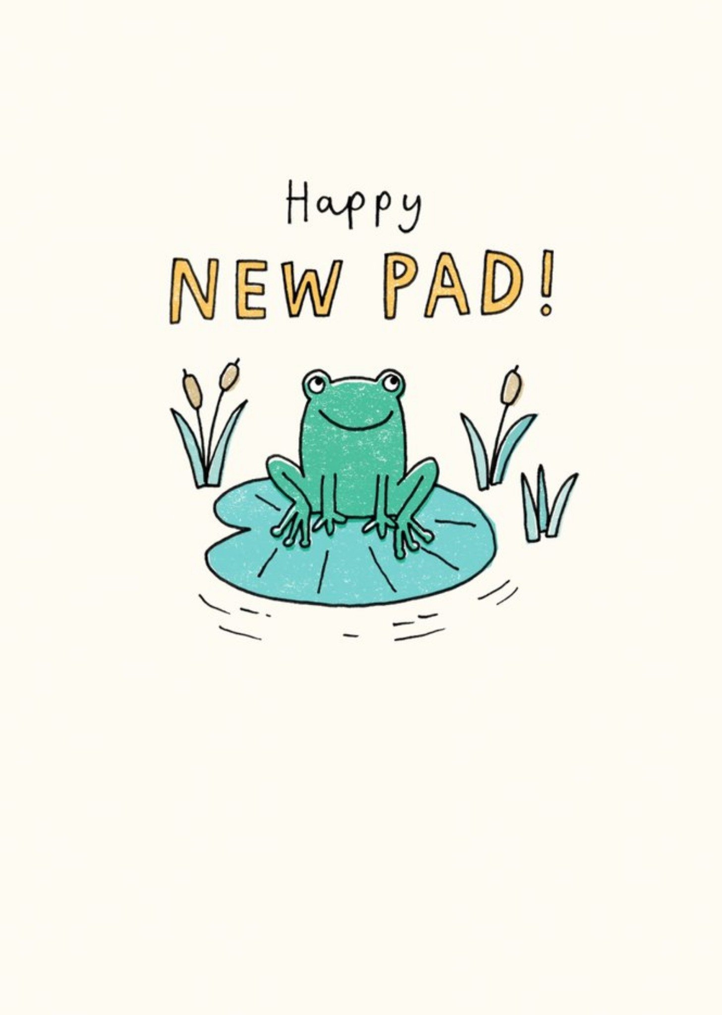 Illustrated Frog Happy New Pad Card Ecard