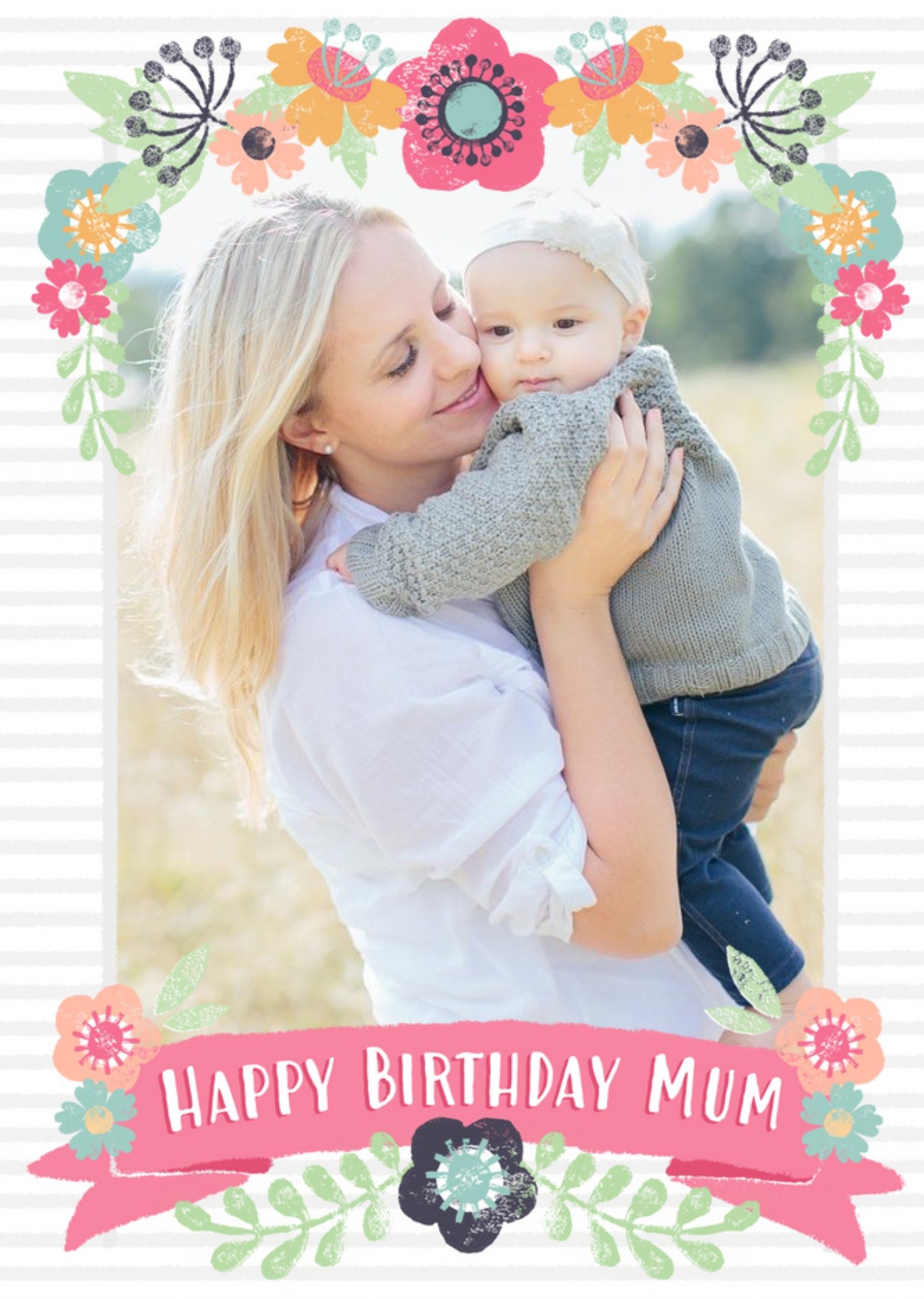 Happy Birthday Card - Happy Birthday Mum - Photo Upload Ecard