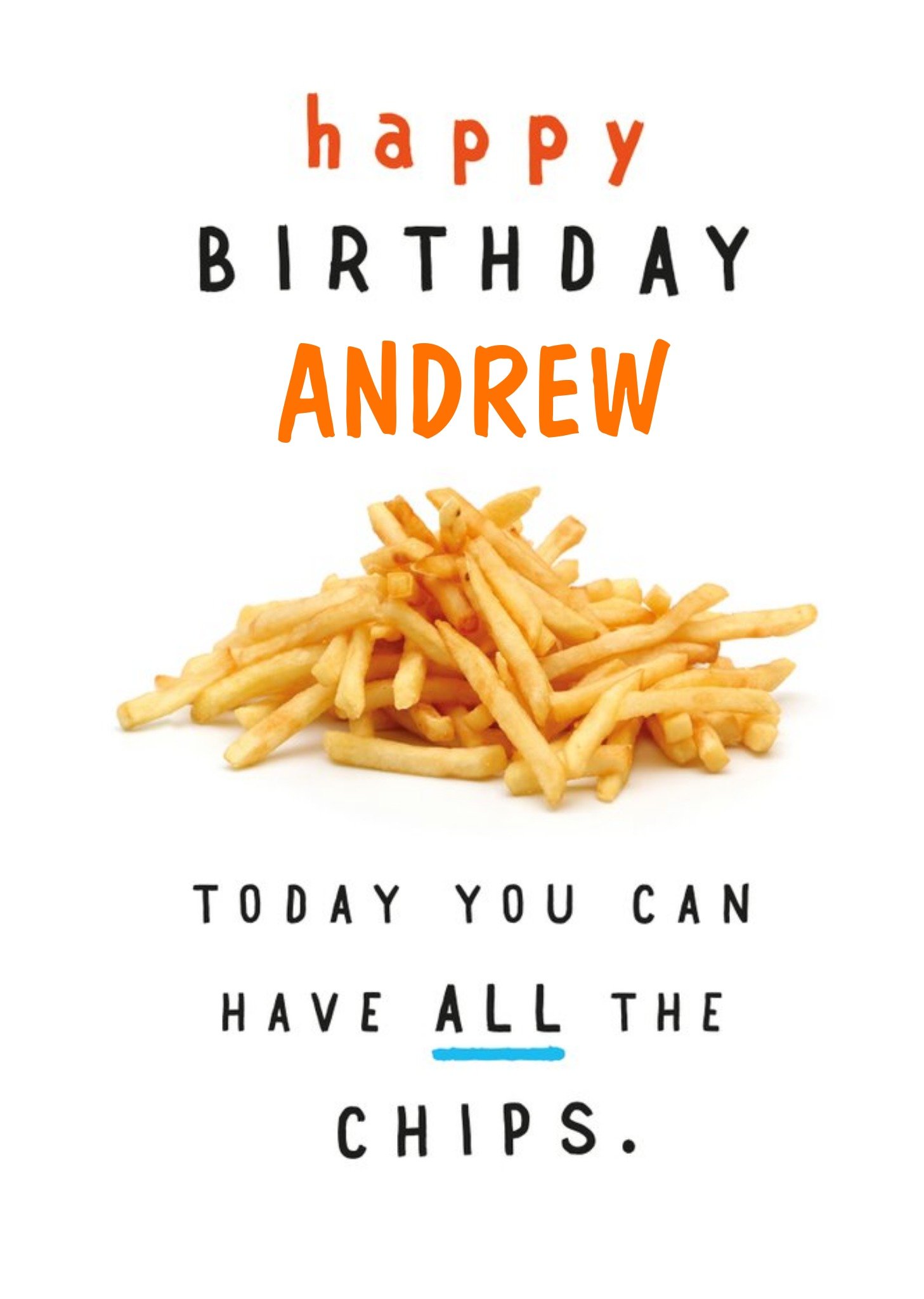 Horsefinger Have All The Chips Birthday Card Ecard