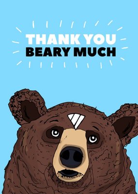 Illustration Thank You Beary Much Card