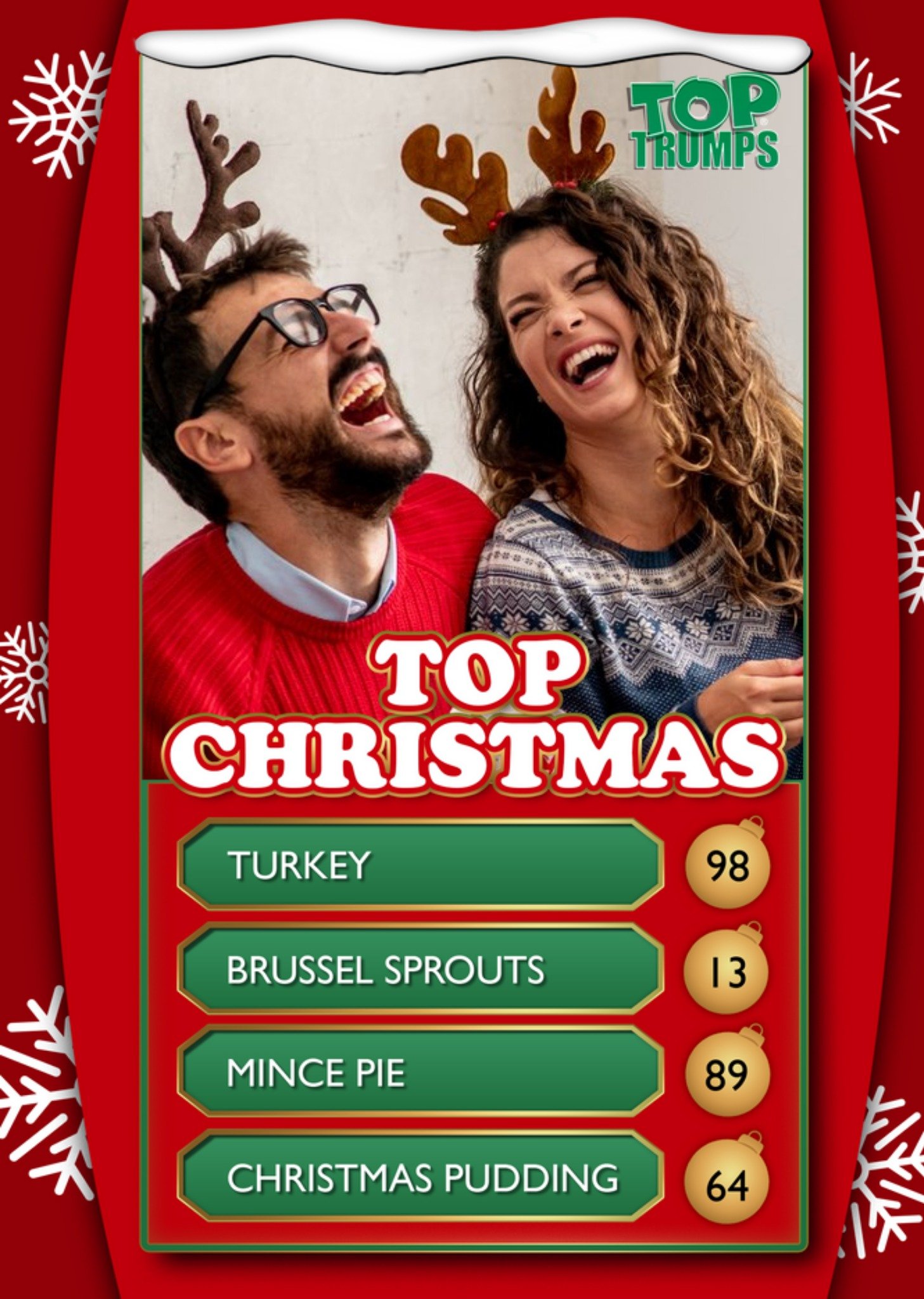 Top Trumps Top Christmas Photo Upload Card Ecard