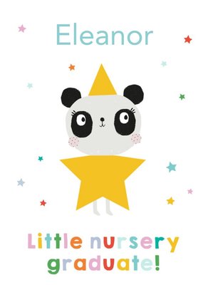 Cute Illustrated Panda Nursery Graduate Card