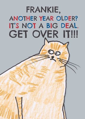Quirky Illustration Of A Cat Another Year Older! Birthday Card