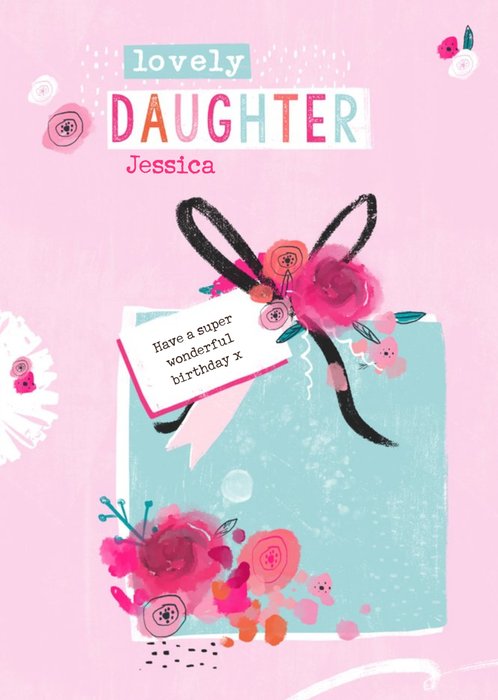 Floral Birthday Card - Lovely Daughter - Birthday Present