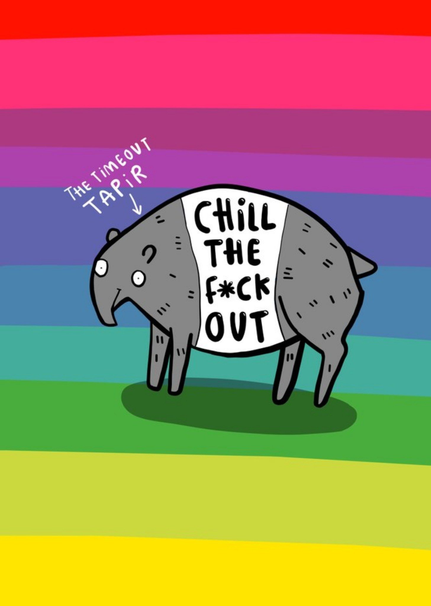 Moonpig The Time Out Tapir Rude Funny Card Ecard
