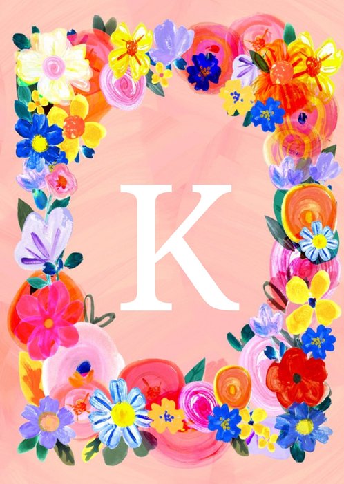 Katt Jones Illustration Colourful Floral Birthday Card