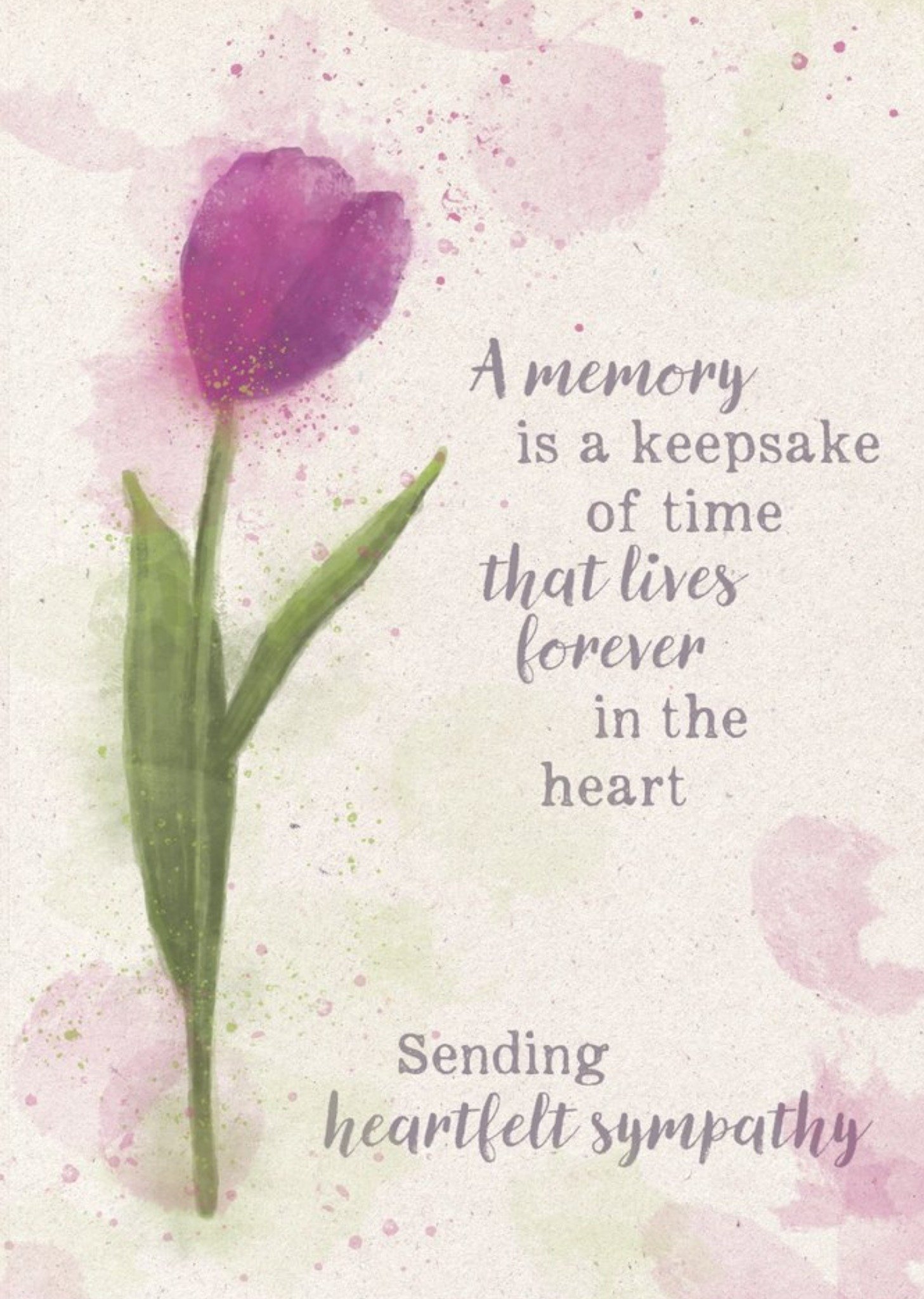 Moonpig Hope Blossoms - Sending Heartfelt Sympathy, Large Card