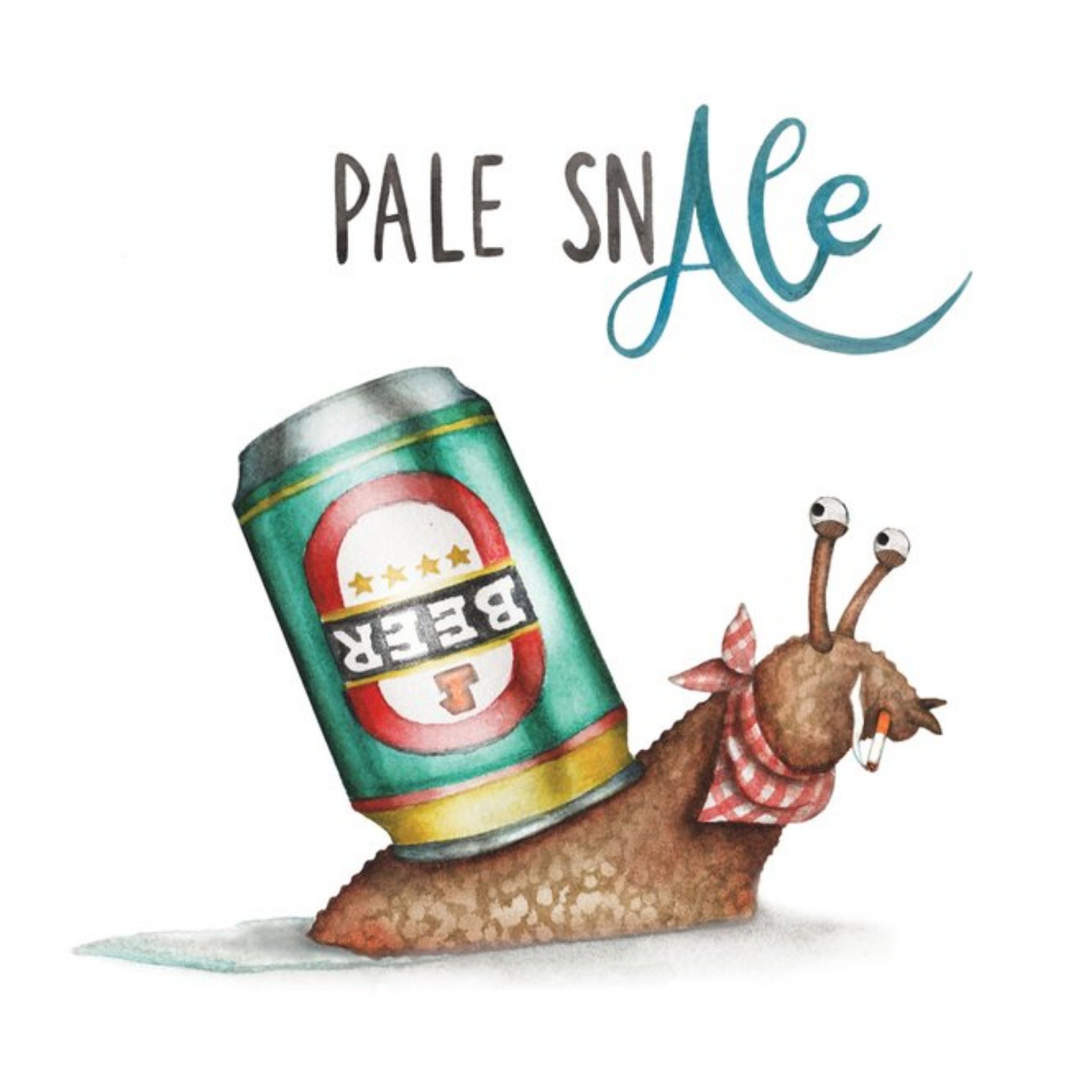 Ale Pale Snail Card, Square