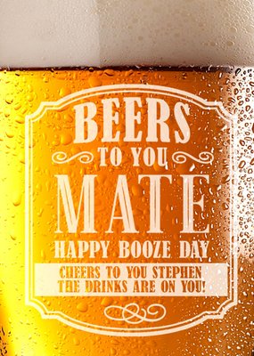 Funny birthday Card, Happy Booze Day! Drinks are on you!