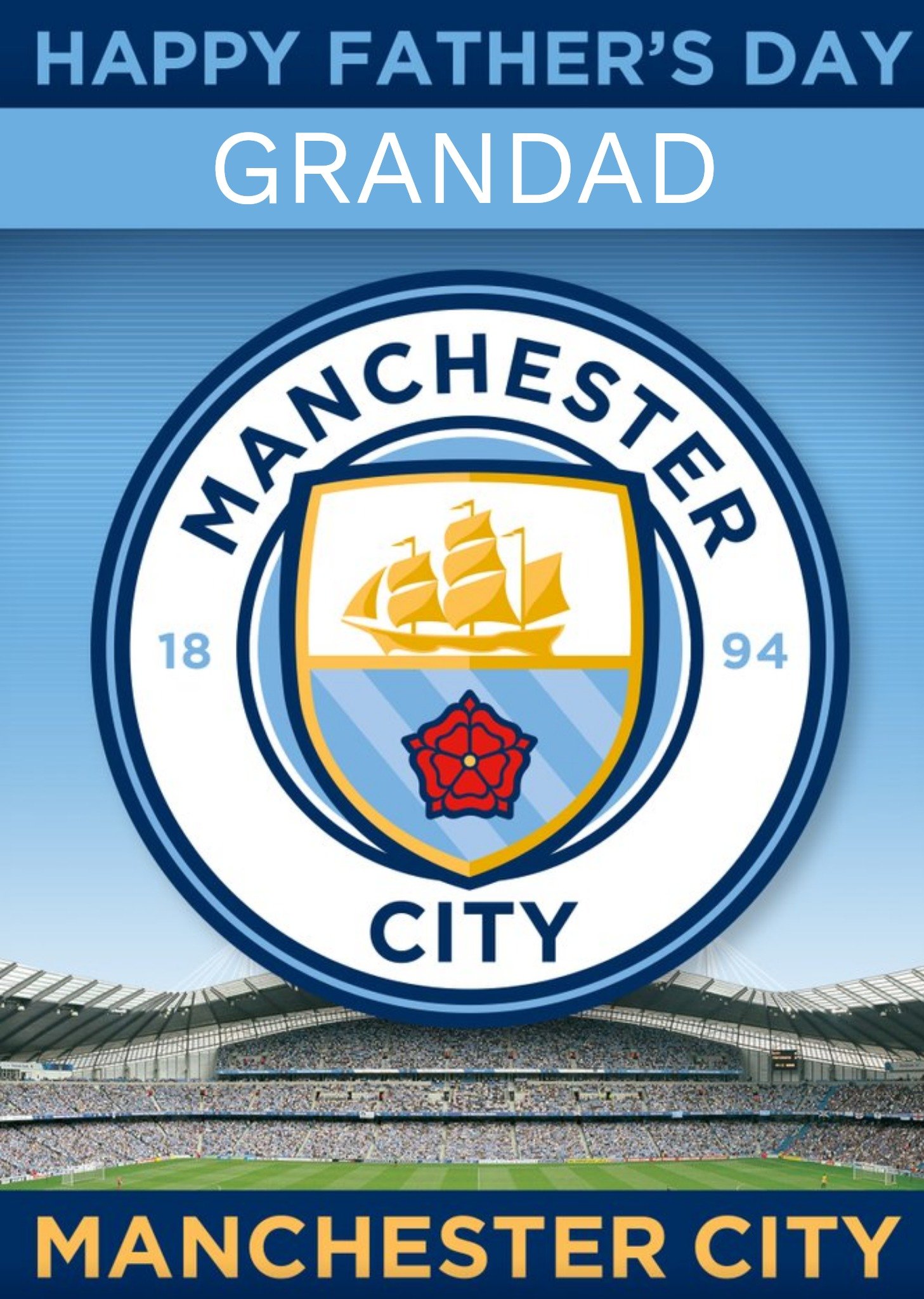 Other Manchester City Football Happy Father's Day Card