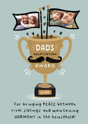 Negotiation Award Father's Day Photo Upload Card