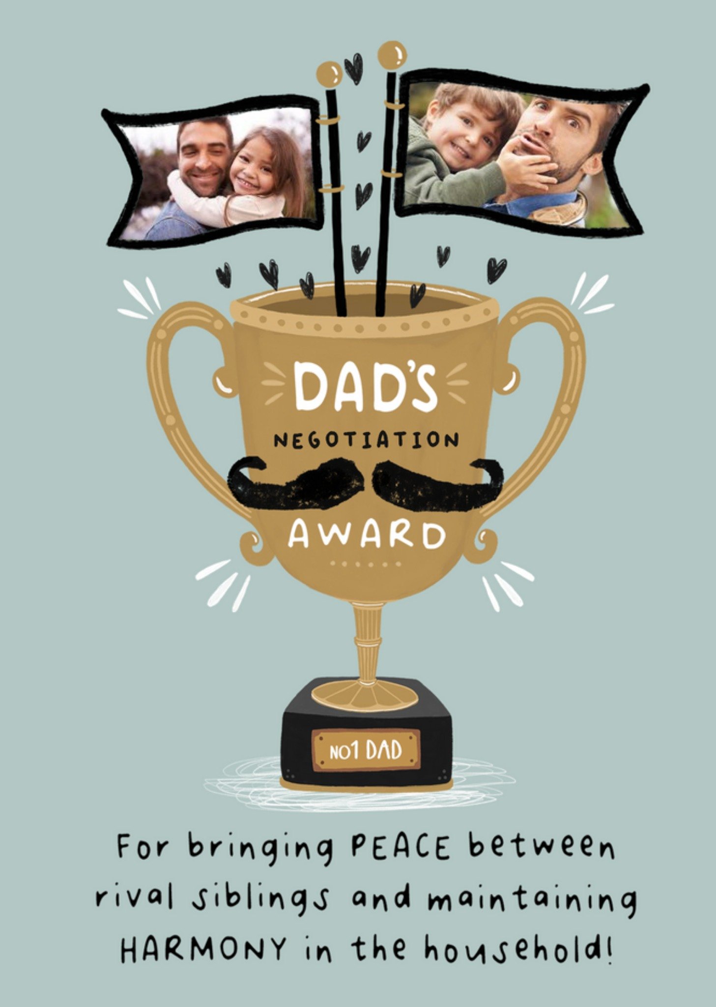 Negotiation Award Father's Day Photo Upload Card Ecard