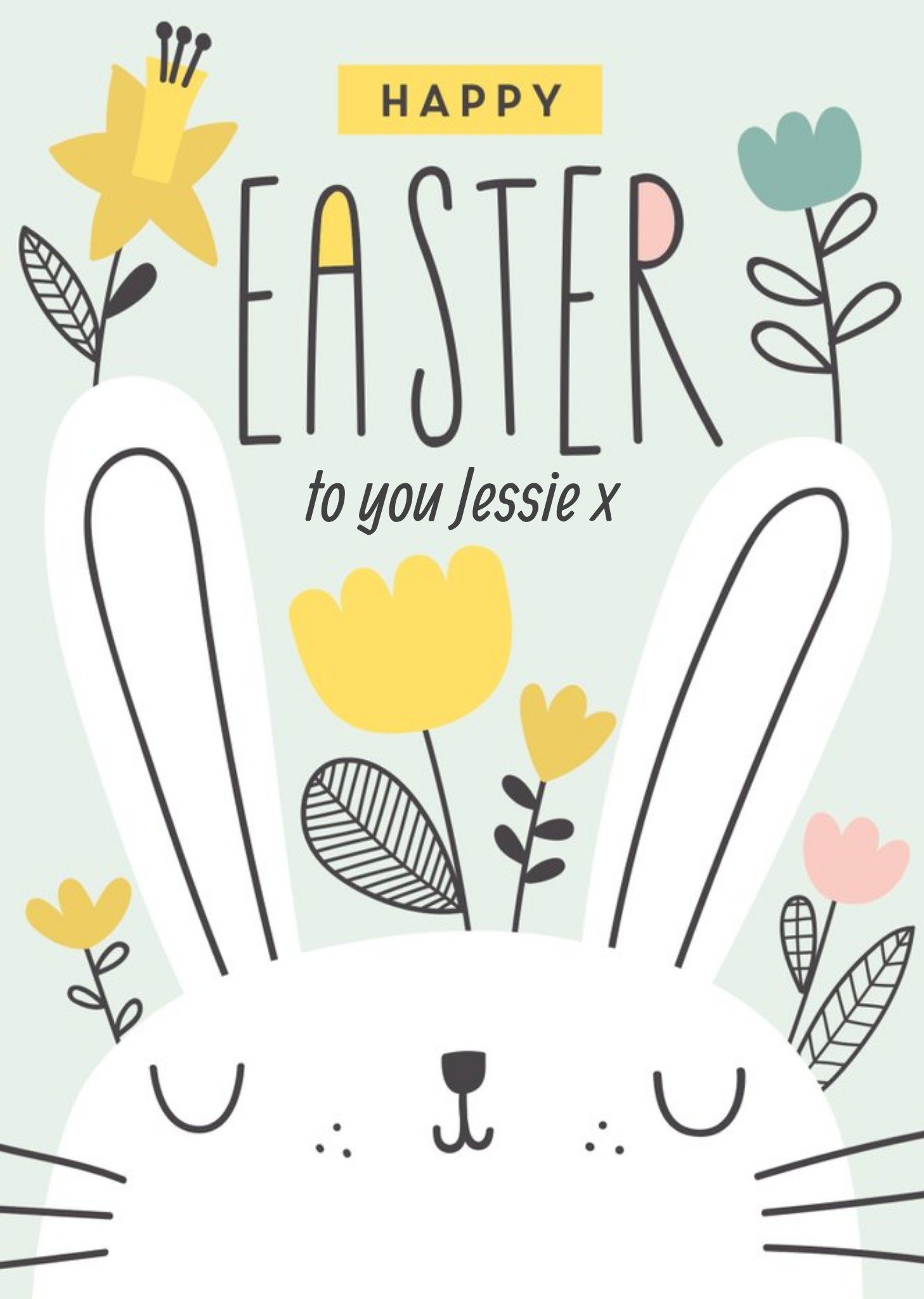 Happy Easter Card - Bunny - Rabbit Ecard